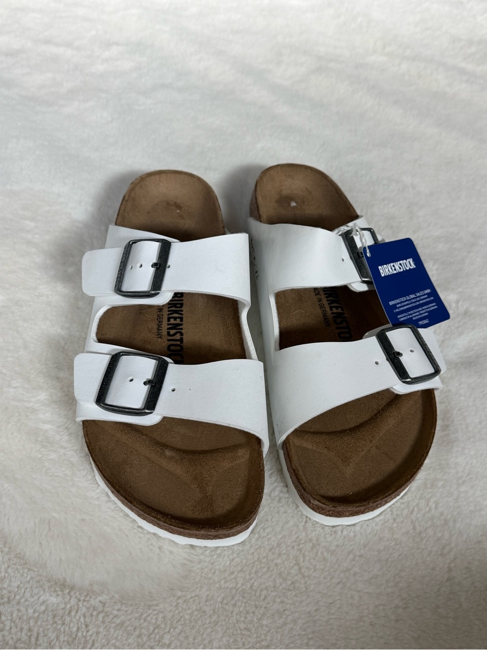 Birkenstock Arizona Women’s White Two-Strap Sandal